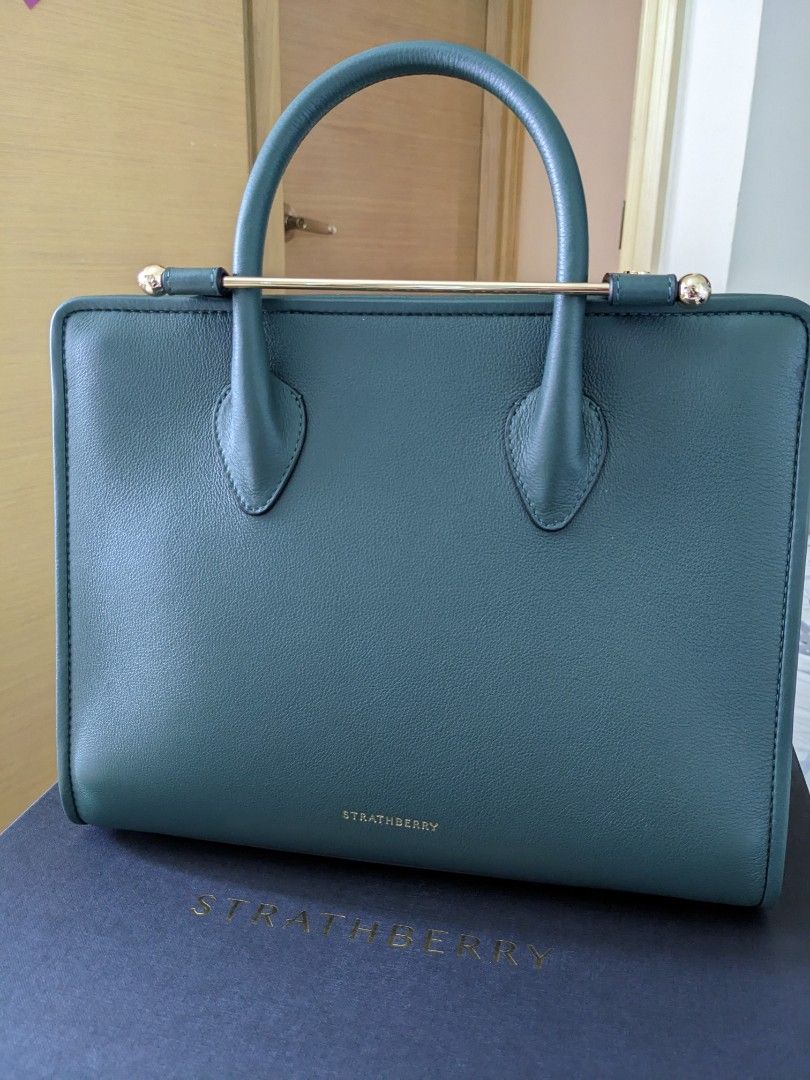The Strathberry Midi Tote - Bottle Green