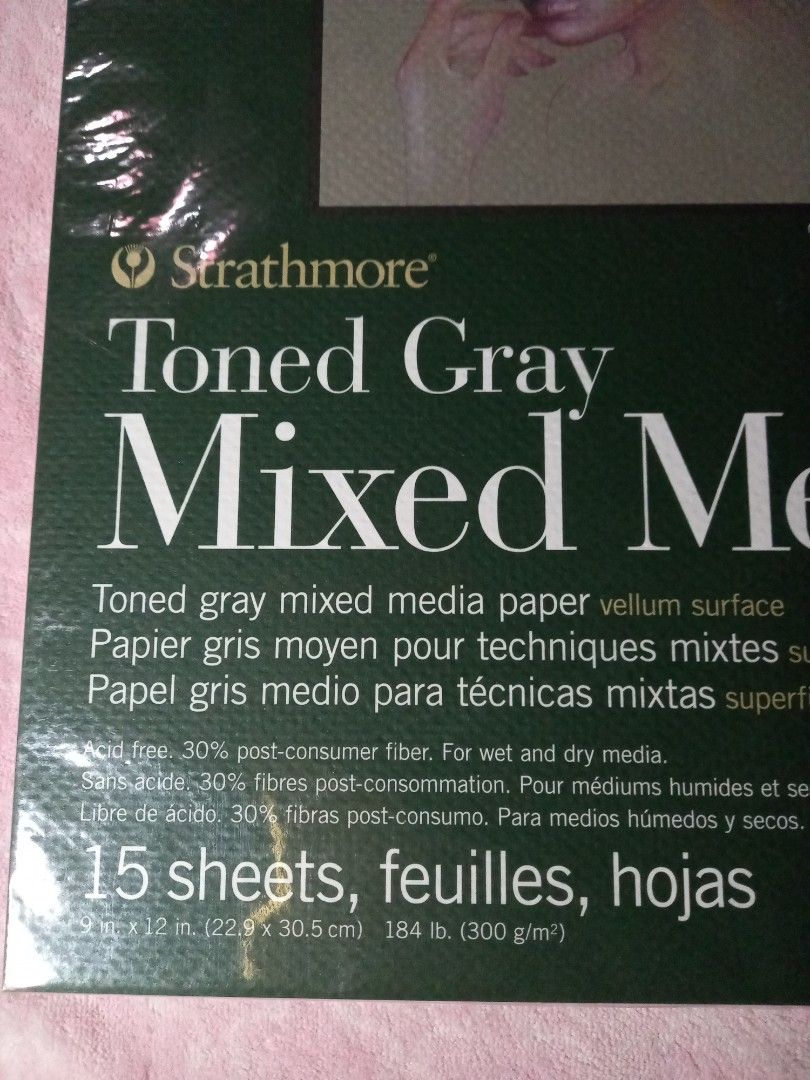 Strathmore Toned Gary Mixed Media 9 1/2 x12 400 Series Best Paper on