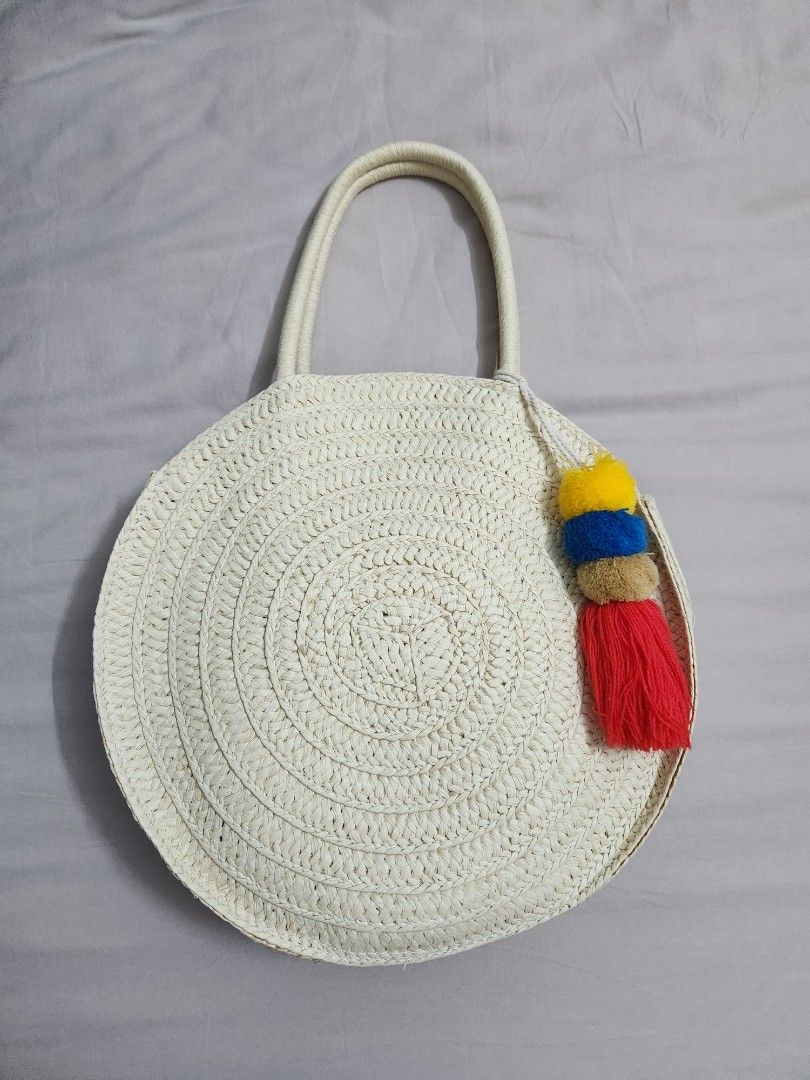 White round straw bag outlet