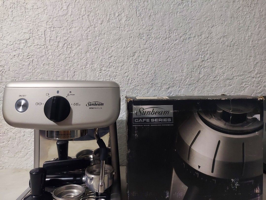 Sunbeam Mini Barista Espresso Machine and Sunbeam Coffee Grinder Burr