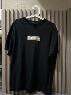 Supreme X Burberry Box Logo Tee 'Black' GOAT