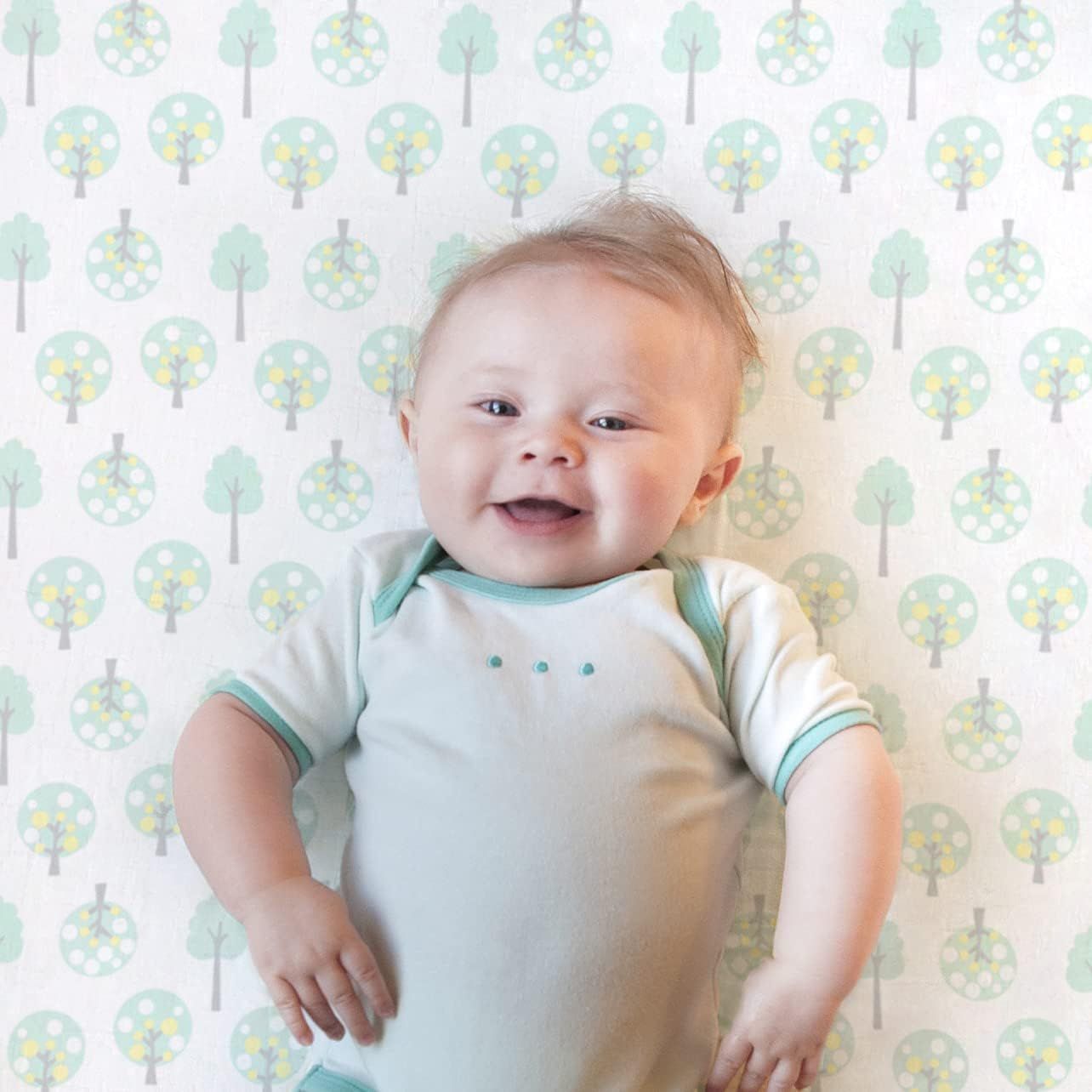 SwaddleDesigns Green Woodland Cotton Muslin Swaddle Blankets Sea