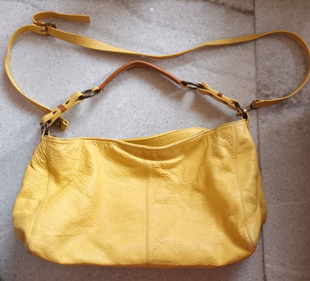 ILsacco Tas Kulit Mantul warna kuning soft Hobo bisa selempang 2nd on