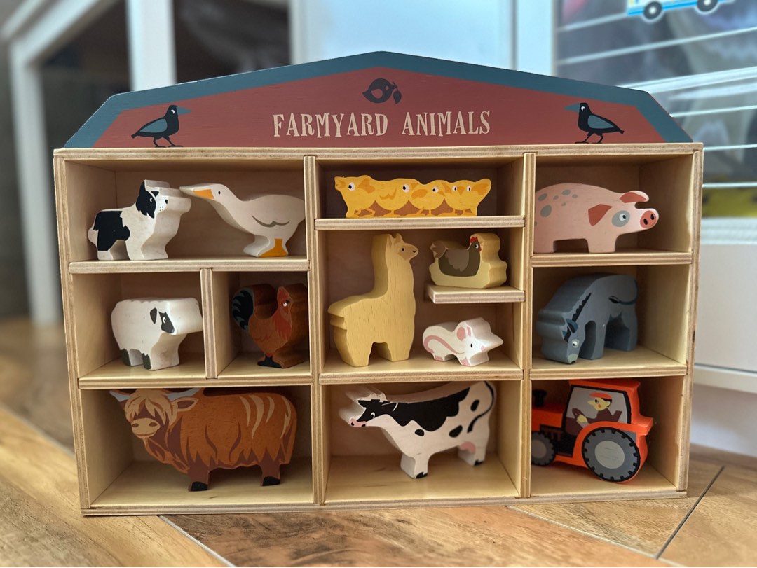 Tender Leaf Toys Farmyard Wooden Animals Set