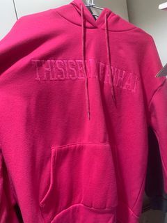 Thisisneverthat 翻玩刺繡logo桃紅帽踢