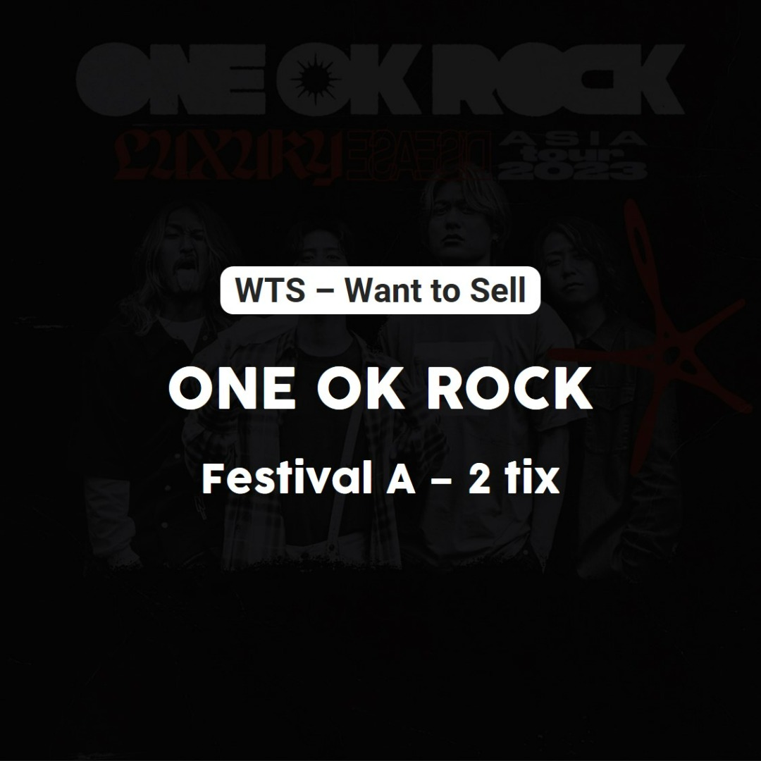 Tiket One Ok Rock Jakarta Festival A (Standing) on Carousell