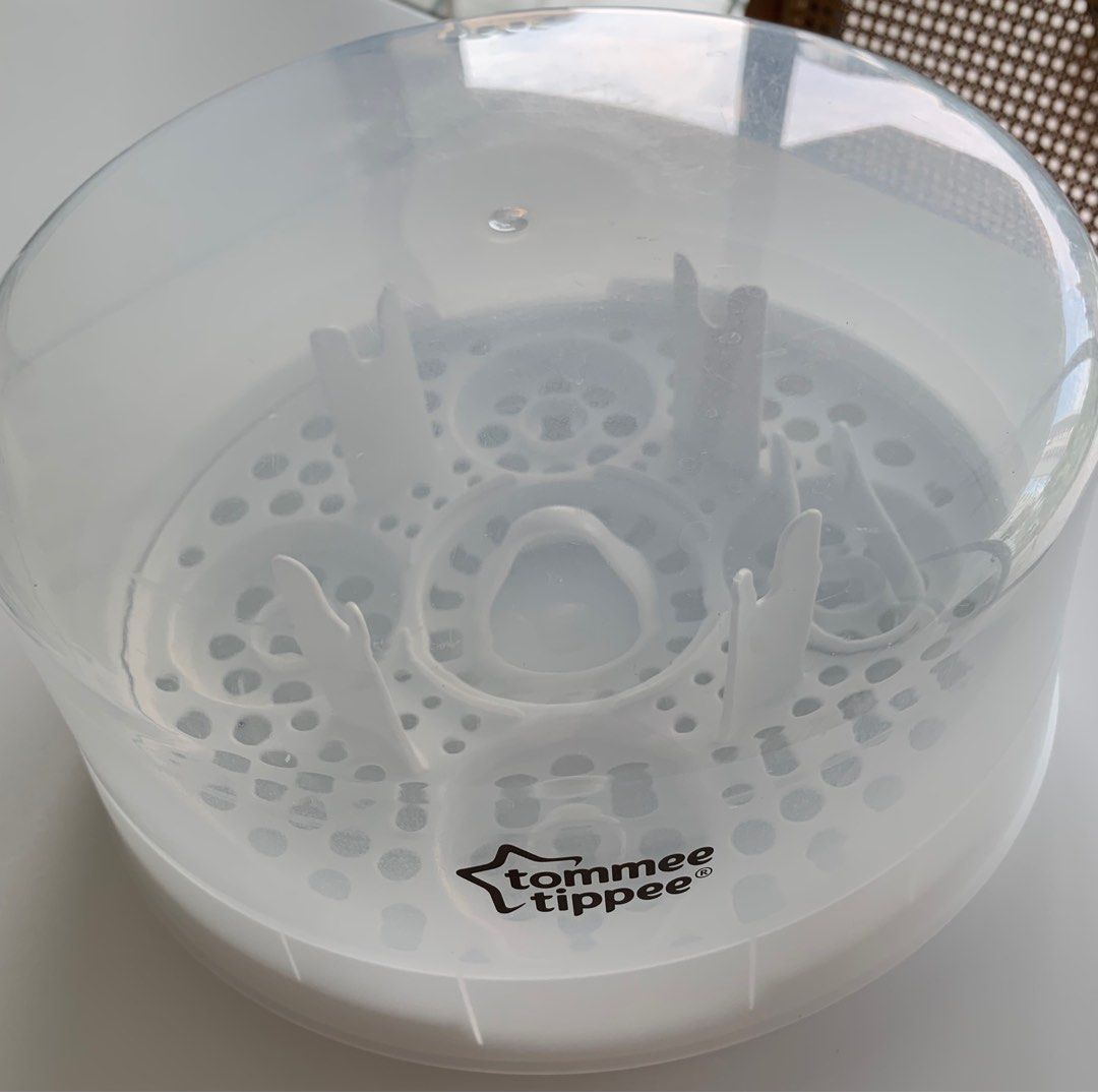 Tommee tippee microsteri Baby milk bottle sterilizer steriliser microwave travel steam similar to Philips Avent