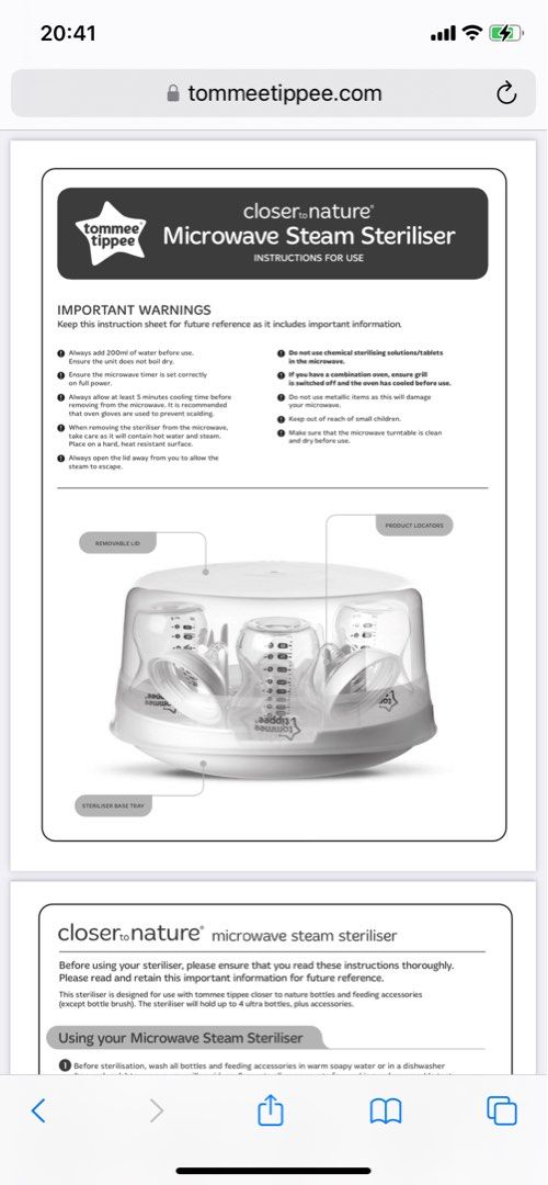 How to clean tommee tippee 2024 bottle sterilizer