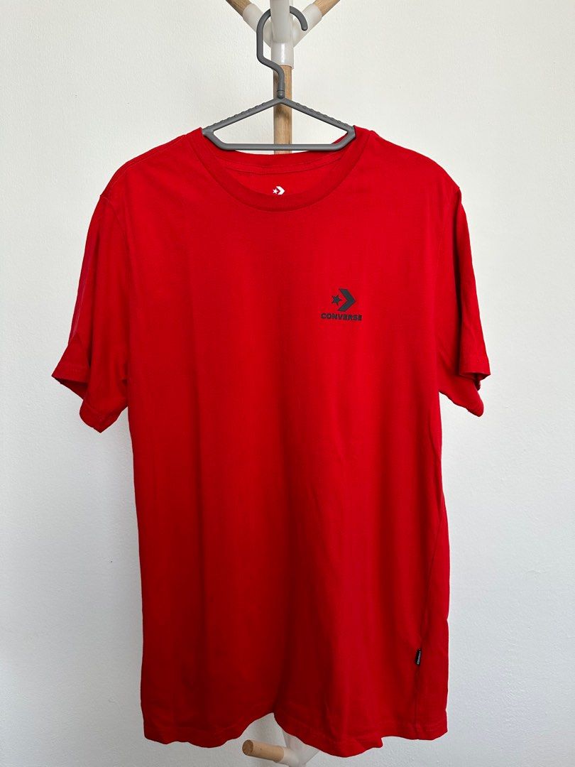 T shirt Converse Red Men s Fashion Tops Sets Tshirts Polo