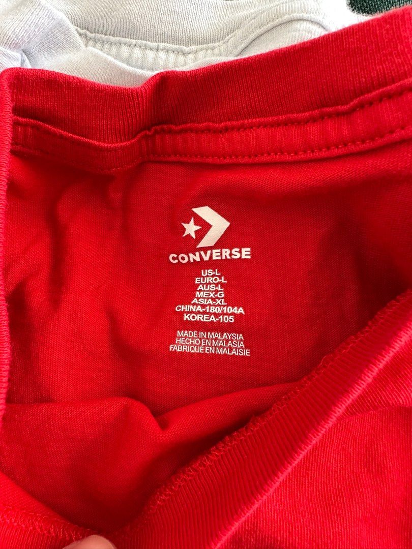 T shirt Converse Red Men s Fashion Tops Sets Tshirts Polo