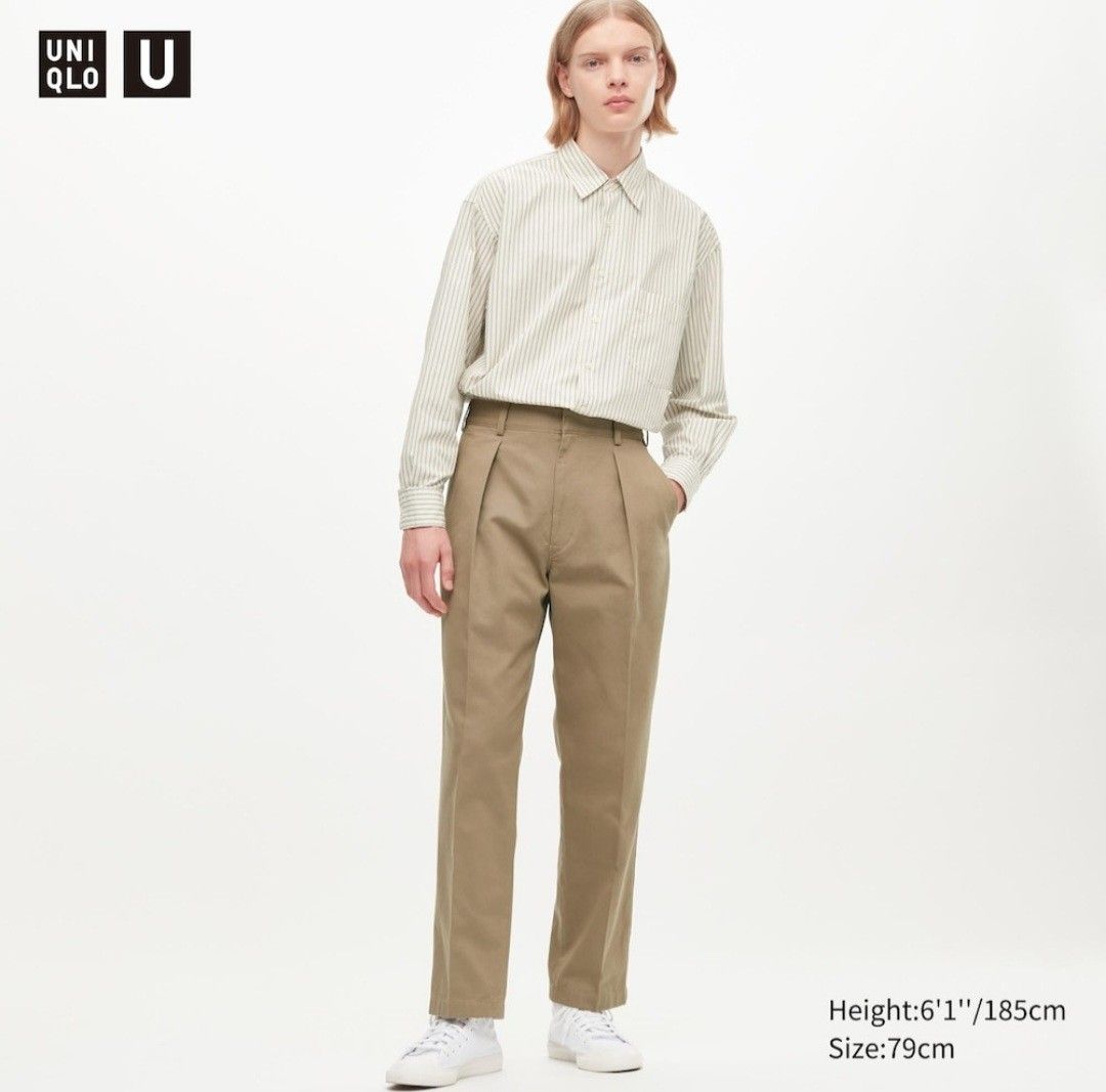 MEN'S PLEATED TAPERED PANTS | UNIQLO ID