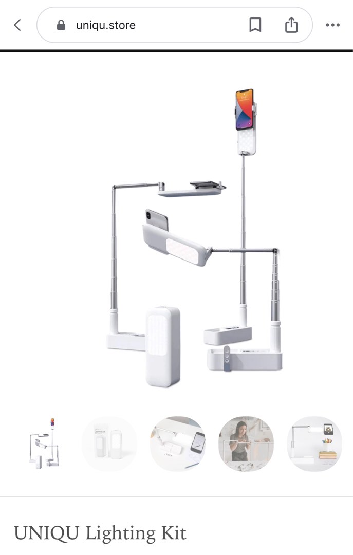 UNIQU overhead shots and multiangle lighting kit, 手提電話, 其他裝置 Carousell