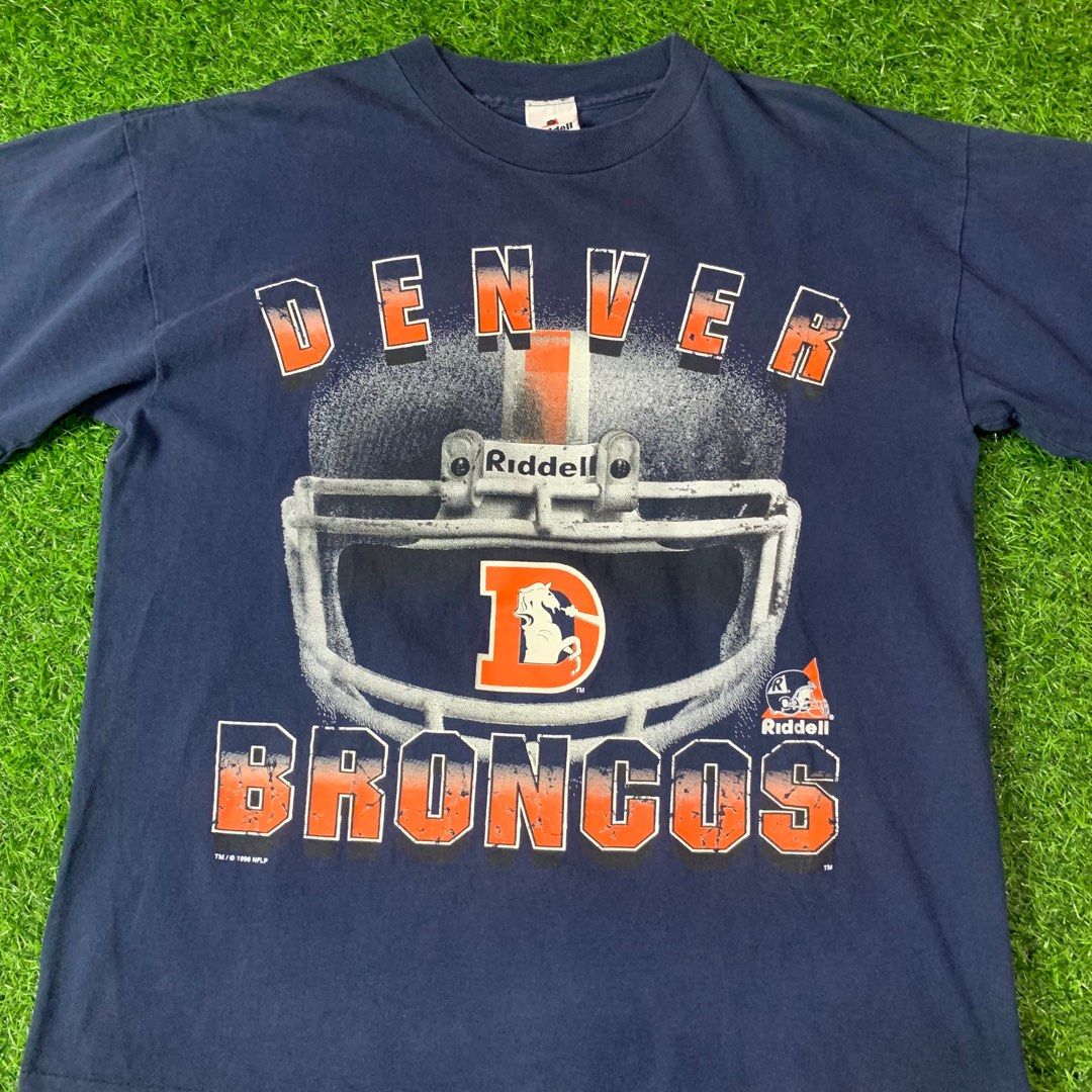 90s Denver Broncos Vintage T-shirt Rare Old School Retro Nfl -   UK