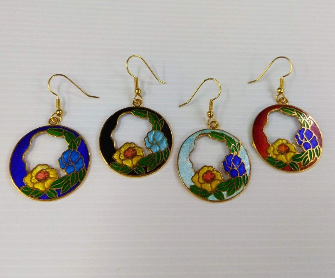Dangle drop sale hoop earrings