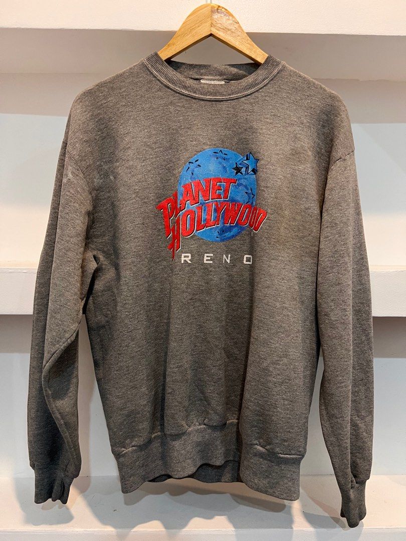 Vintage Planet Hollywood Sweater (Category: Coats, Jackets and Outerwear) located in Mandaluyong City. Submitted by Tory07 (Listing ID 1238341499, Image 1). Description: Vintage Planet Hollywood Sweater Size: Medium Condition: 8/10 (minor stains) Price: 800 + SF DM me if interested! .