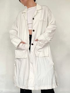 White Outerwear Long Jacket
