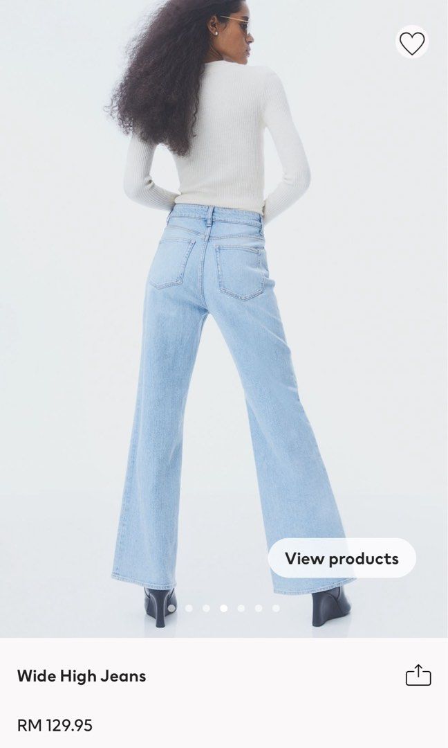 wide high waist jeans h&m