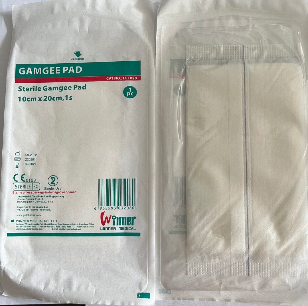Winner Sterile Gamgee Pad 10cm x 20cm, Health & Nutrition, Medical