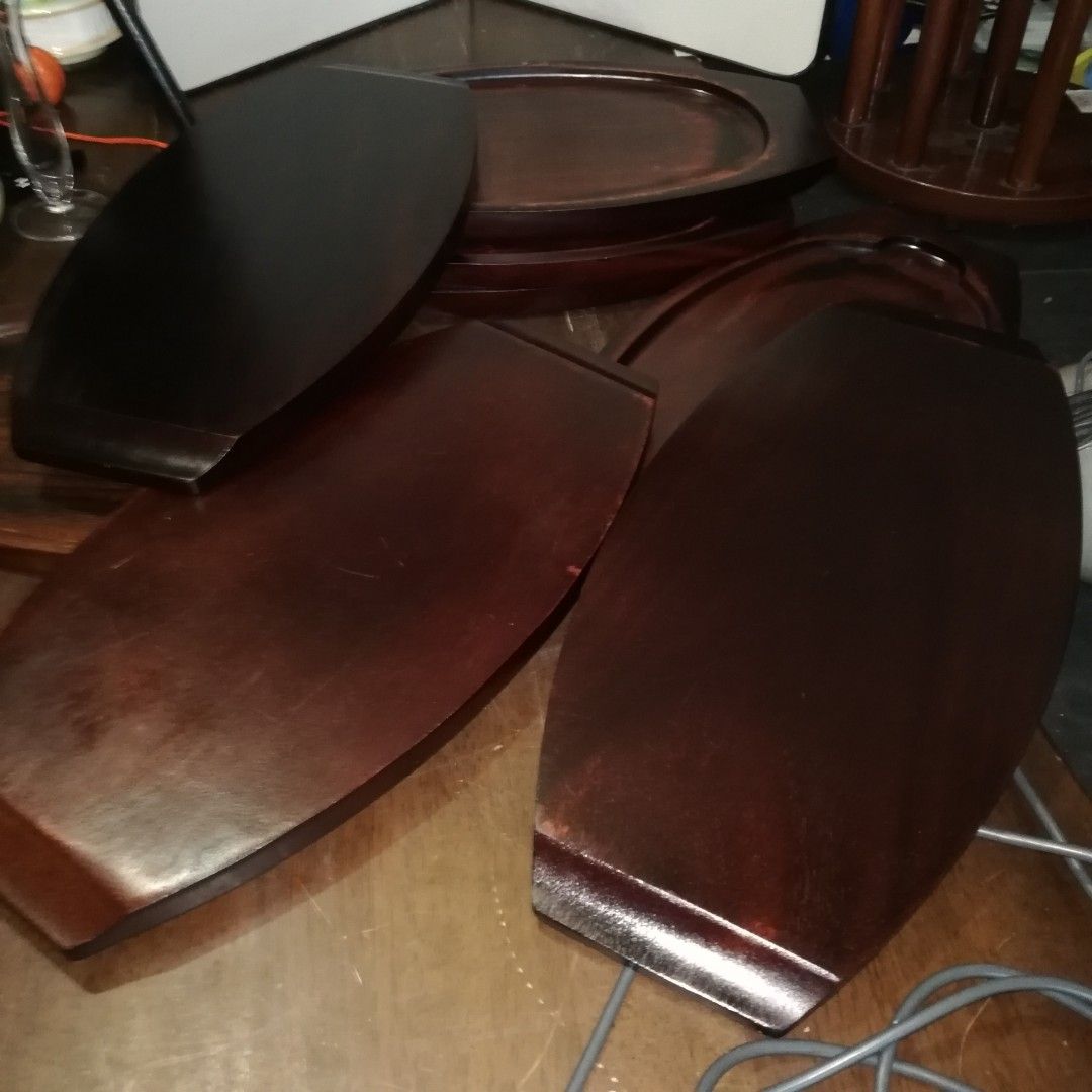 wooden base for sizzling plates (Category: Other Kitchenware & Tableware) located in Paranaque City. Submitted by 4thestate.surplusan (Listing ID 1238248241, Image 2). Description: 8pcs wooden base for rsizzling plates, usedfr japan but in good condition. size 28,cm x 15.5 cm ( inside).