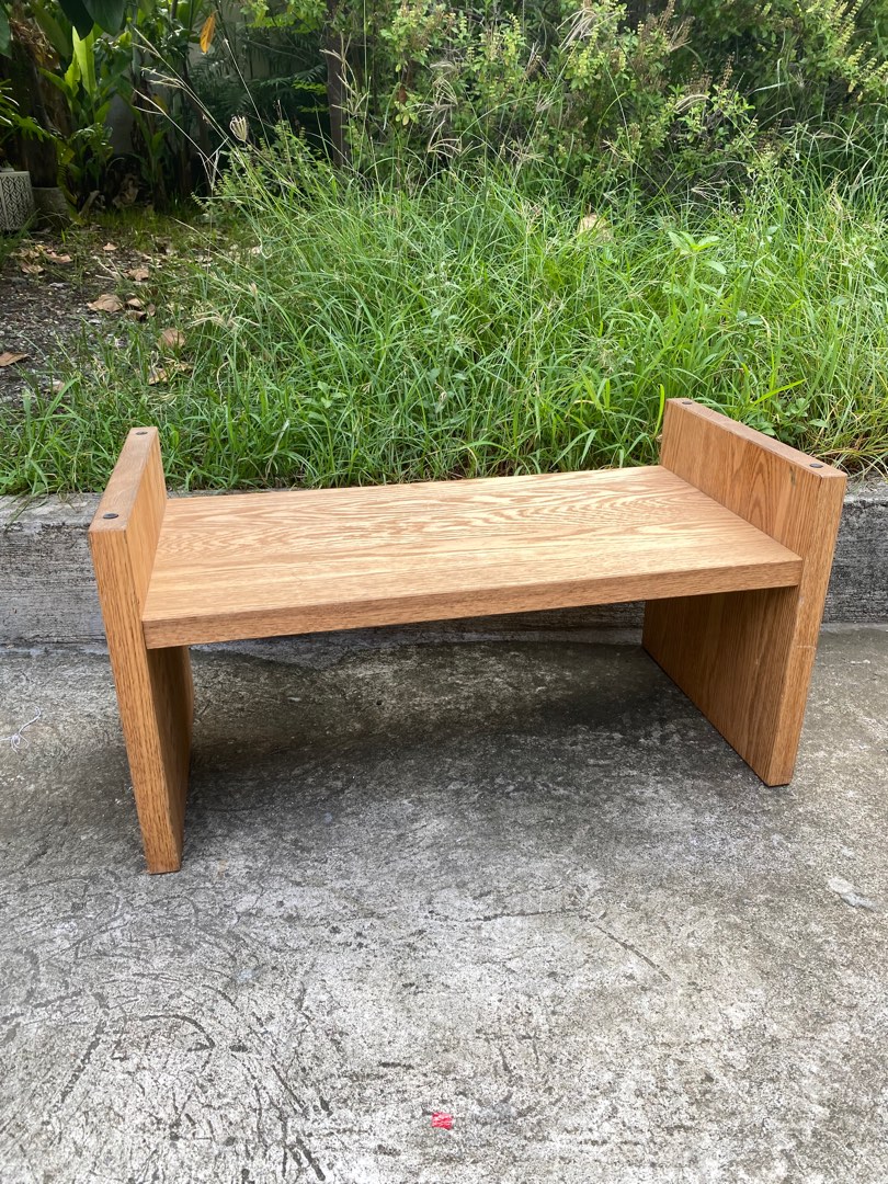 wooden bench solid wood on Carousell