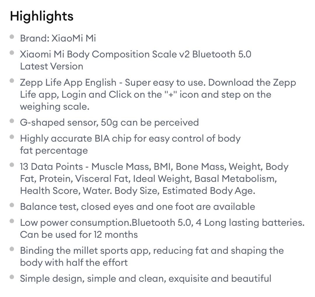 Balance connectée Xiaomi Mi Body Composition Scale 2 Version Globale