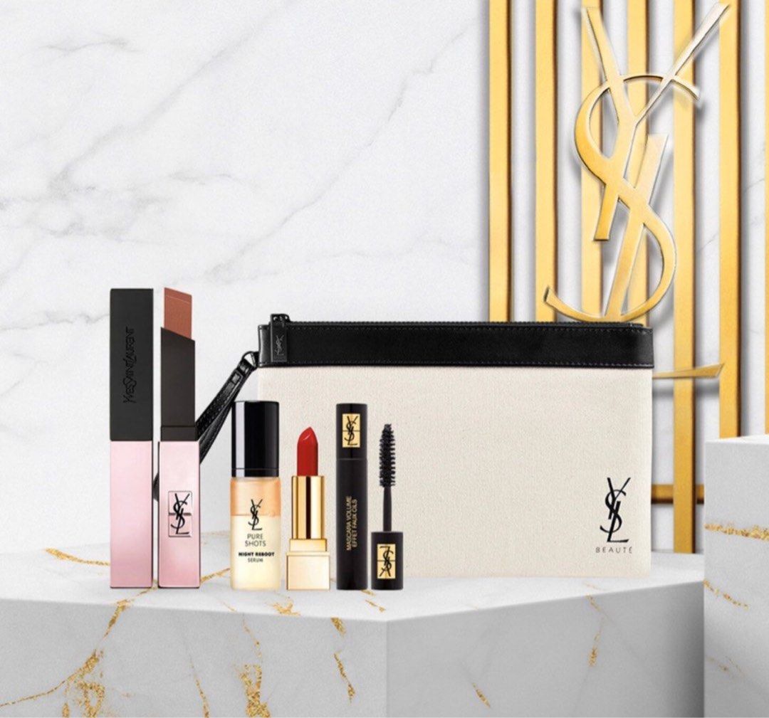 YSL makeup pouch, Women's Fashion, Bags & Wallets, Purses & Pouches on  Carousell