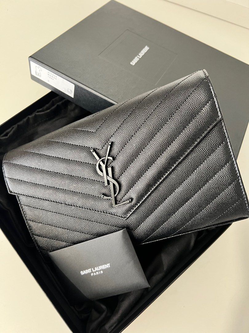 YSL woc so black wallet on chain