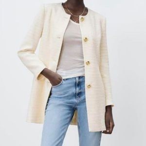 Zara tweed deals frock coat