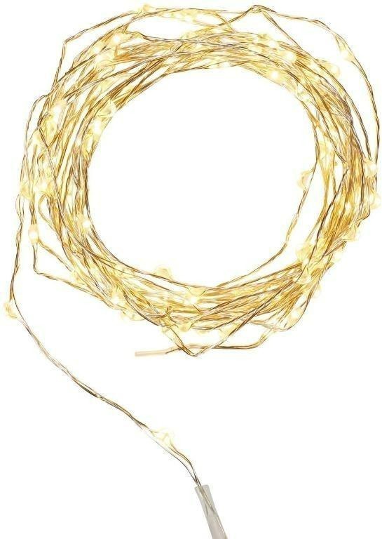 1353) Lights4fun Indoor Fairy Lights with 100 Warm White Micro LEDs on ...
