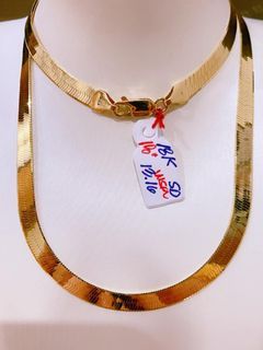 18" Flat Chain Saudi Gold
