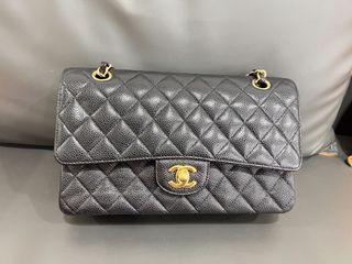 🎆2023 SALE!🎆AUTH. CHANEL MEDIUM CAVIAR CF GHW