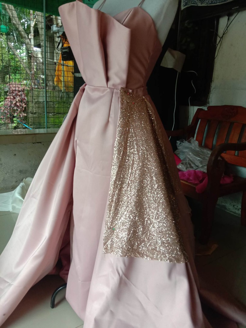 2 way Glittered Pink Dress on Carousell