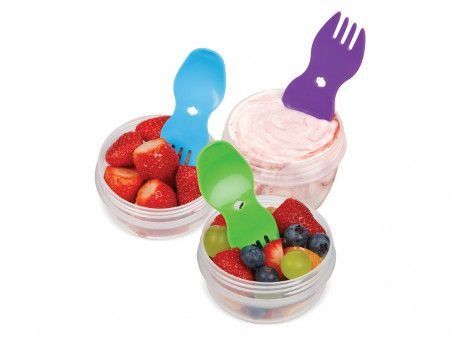 6 PC SET SISTEMA Spork Reusable Spoon and Fork in 1 Handy Snack ...
