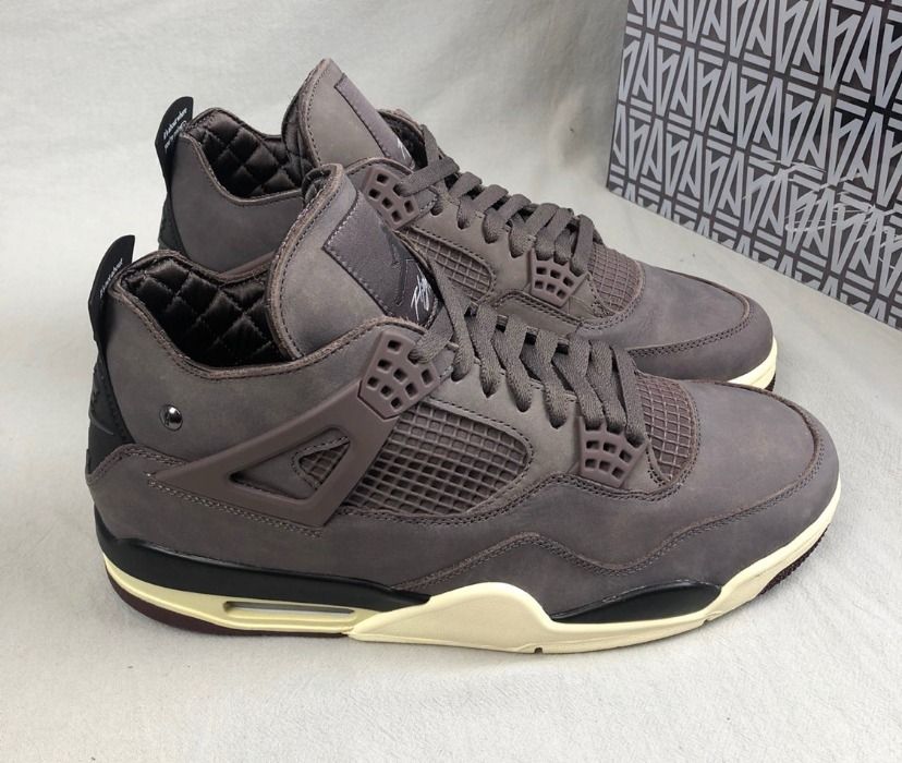 😊A Ma Maniere x Air Jordan 4 retro violet ore 酒紅色男女同款