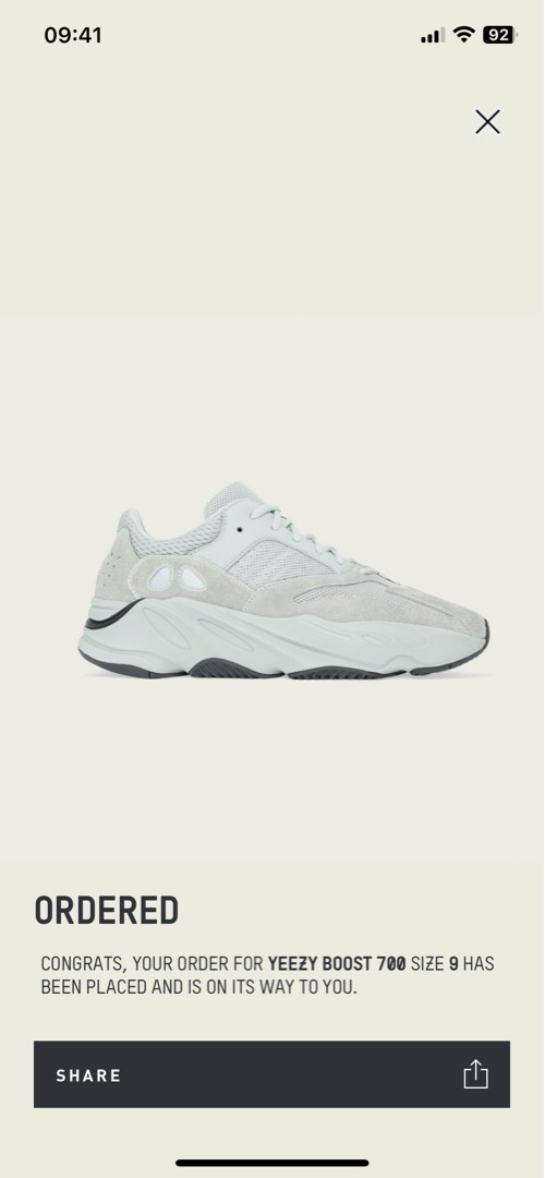 Adidas yeezy boost store 700 size 6
