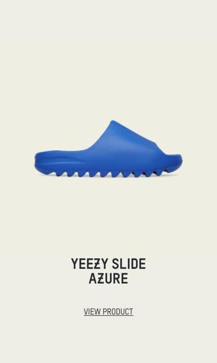 Adidas yeezy slide azure, Men's Fashion, Footwear, Casual shoes on