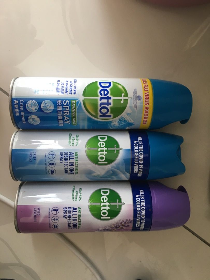Air freshener Dettol disinfectant 450ml*3, Furniture & Home Living, Home Fragrance on Carousell