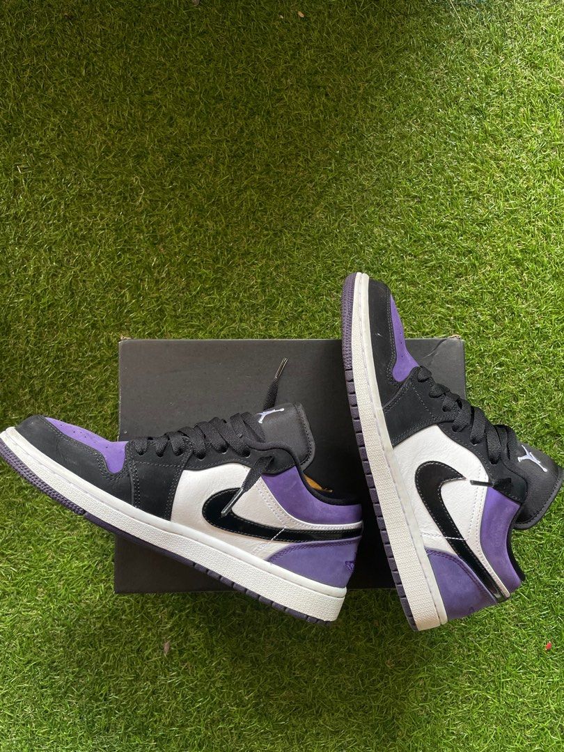 AJ 1 LOW COURT PURPLE Men #39 s Fashion Footwear Sneakers on Carousell
