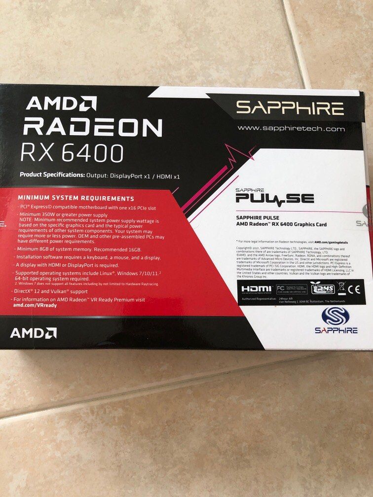 AMD Radeon RX6400, Computers & Tech, Parts & Accessories, Computer ...
