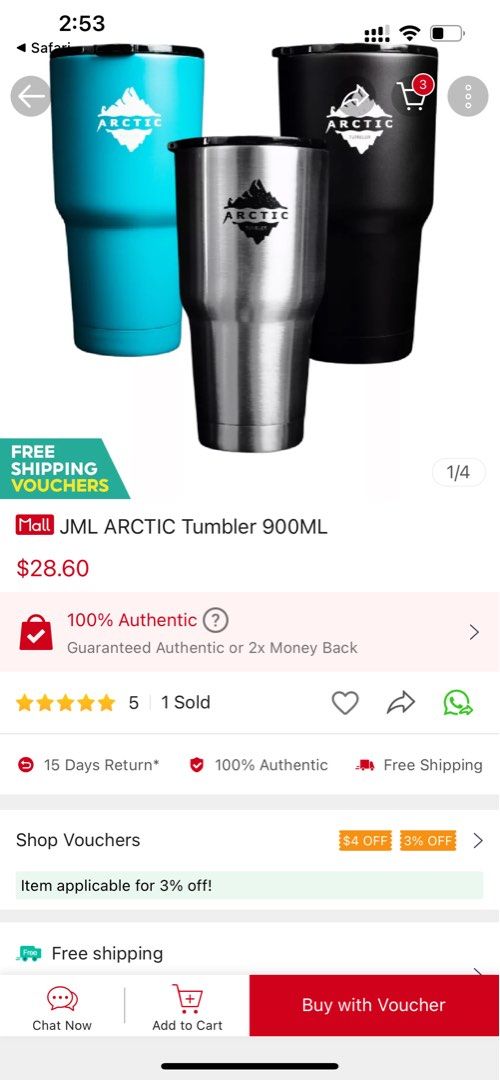 Arctic Tumbler 900ml