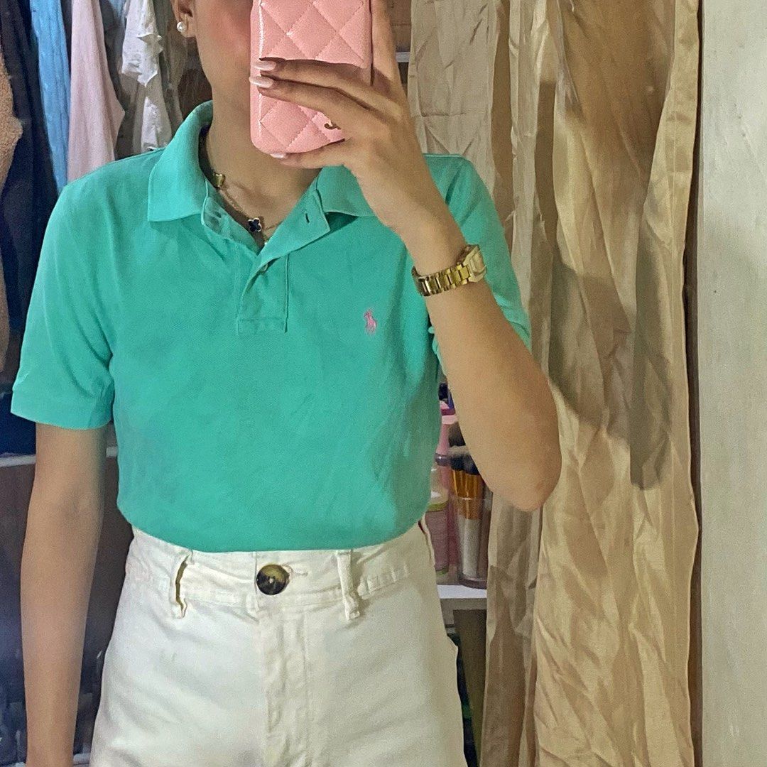 Mint green ralph lauren shirt sales