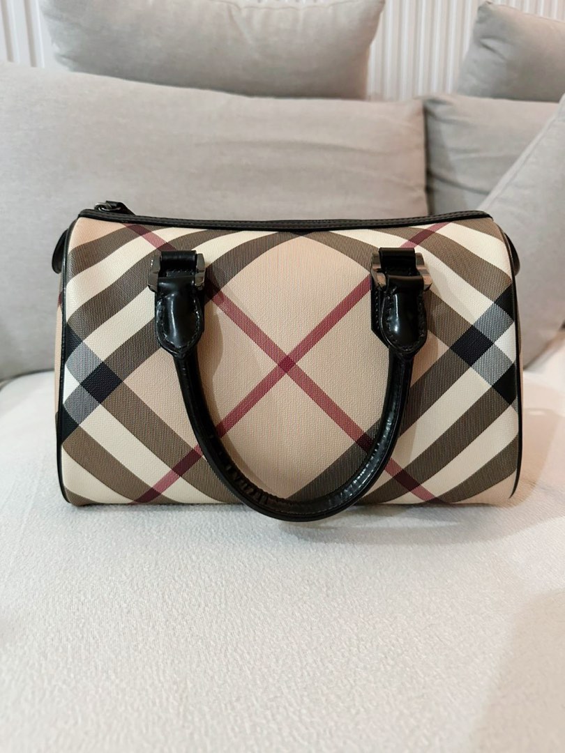 (AUTHENTIC) Burberry Nova Check Bowling Bag, Luxury, Bags & Wallets on
