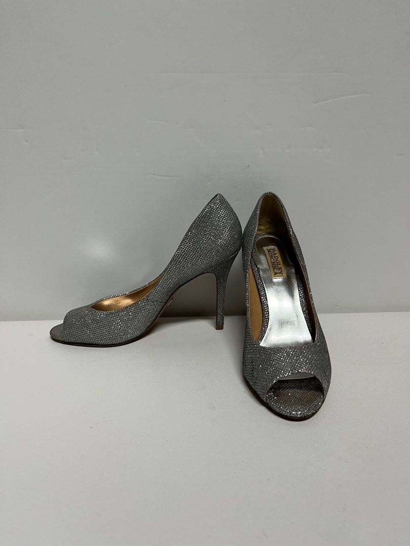 Badgley mischka hotsell silver heels