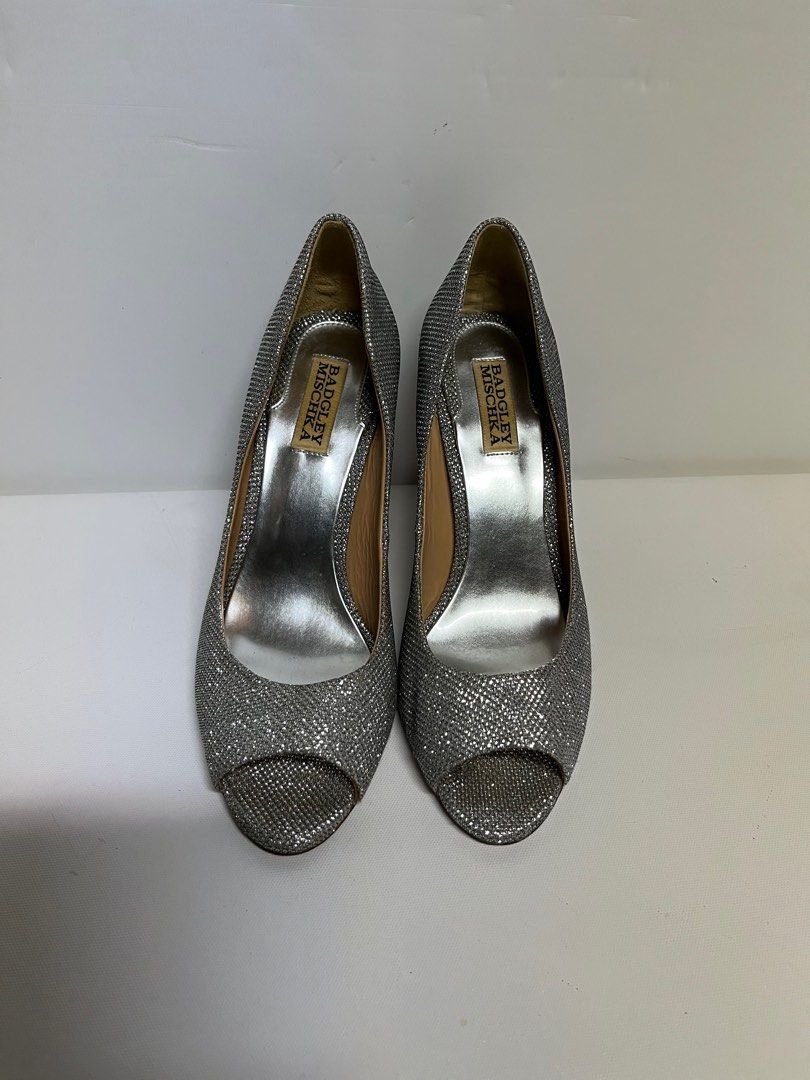 Badgley mischka silver heels new arrivals
