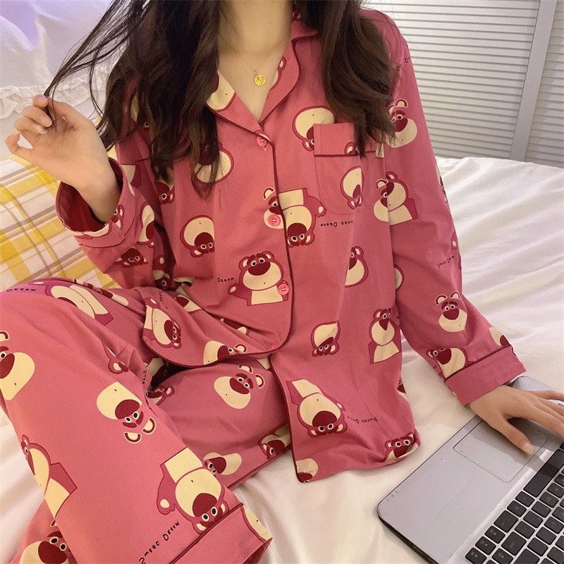 Baju Tidur Wanita Dewasa Piyama Import Pajamas Lengan Panjang Celana Panjang  Kemeja PP Seri Kotak, Fesyen Wanita, Pakaian Wanita, Lainnya di Carousell