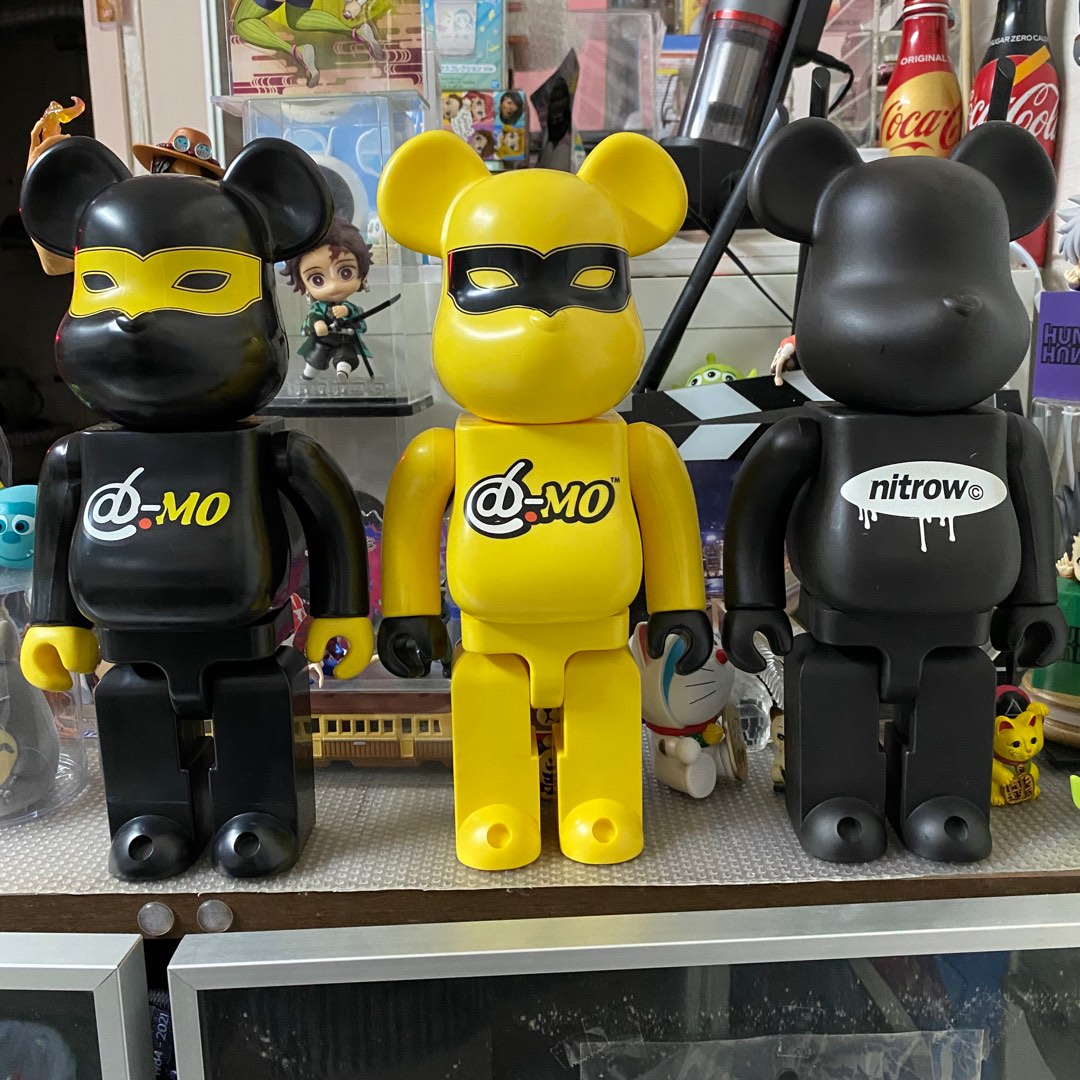 中古400% Bearbrick 3隻@-mo 一對& nitrow, 興趣及遊戲, 玩具& 遊戲類