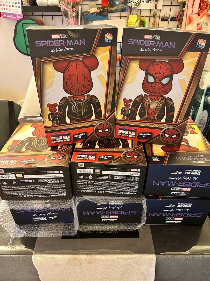 Bearbrick × Marvel Spider-Man (Integrated Suit) 100% & 400% Set