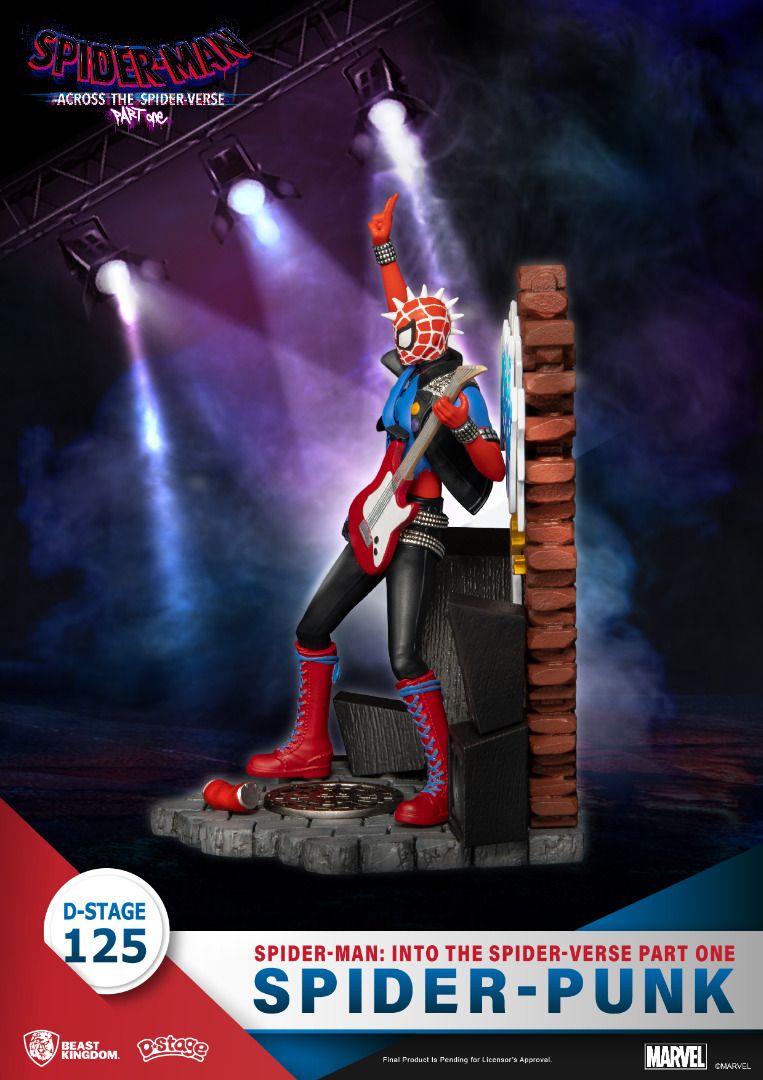 Beast Kingdom – Statue D-Stage Miles Morales – Spider-Man Across The Spider-Verse – 15 Cm – Base Kaléidoscopique