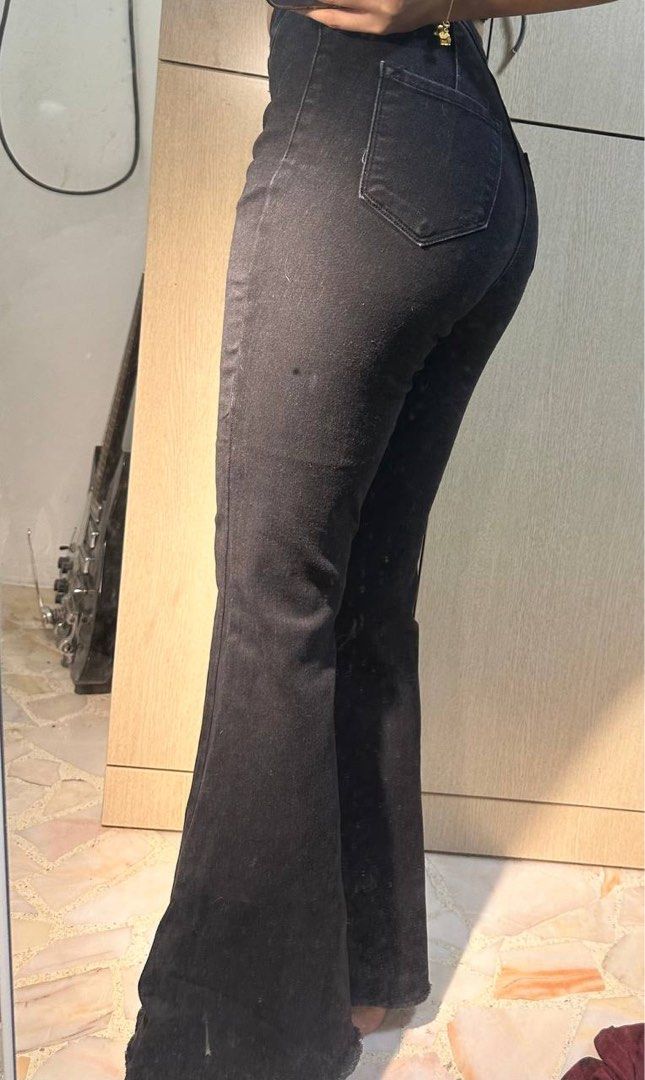 Black flare pants, Women's Fashion, Bottoms, Jeans & Leggings on