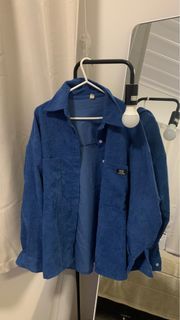 blue corduroy shirt